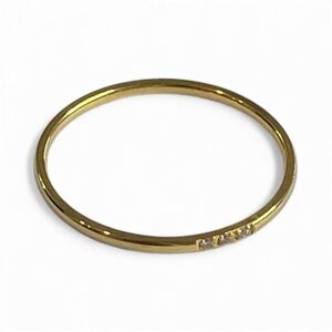 6/$30 — gold tone cz stacking ring size 9